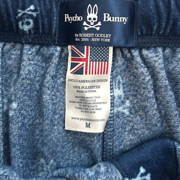 Psycho Bunny Men’s Logo Print Pajama/Lounging Pants Navy Blue Size Medium - Picture 7 of 7